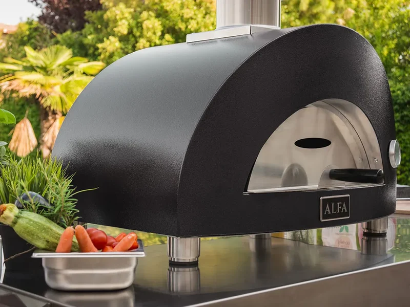 Alfa Forni Moderno 1 Pizza, Gas/Hybrid, grau