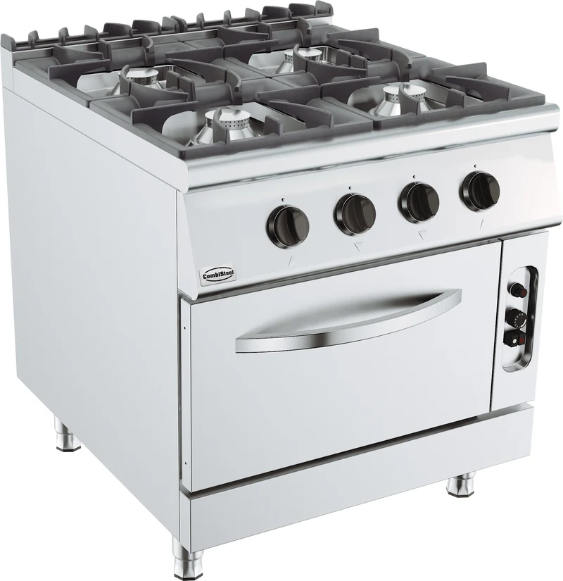 Combisteel Base 900 Gasherd 4 Br. mit Gasbackofen