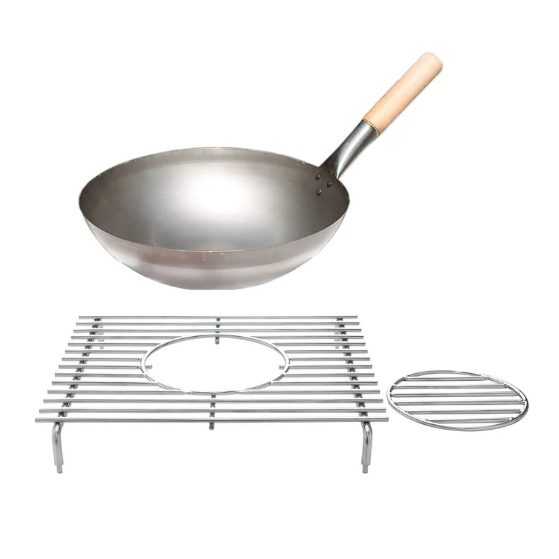 ALL’GRILL Edelstahlrost mit Loch für Seitenkochfeld für Chef