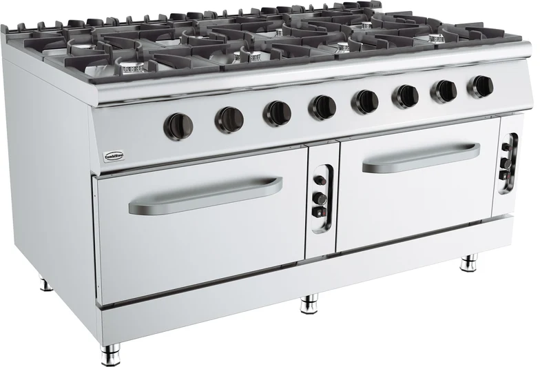 Combisteel Base 900 Gasherd 8 Br. mit Gasbackofen