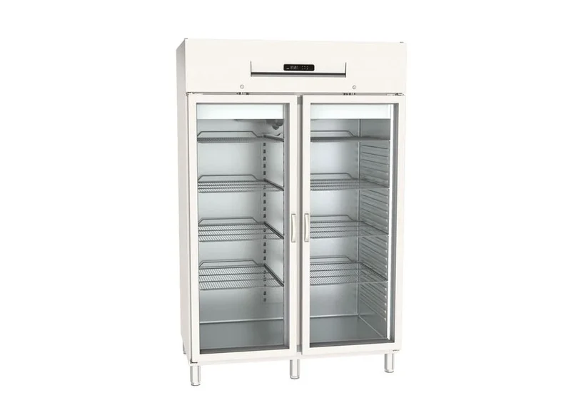 Gastro Kühlschrank PROFI 1400 GN 2/1 Superior mit 2 Glastüren, 1168 Liter Kühlraumvolumen, Made in Europe