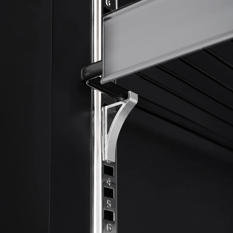 Combisteel Kühlschrank 1 Glastür Schwarz, 620 x 600 x 1980 mm