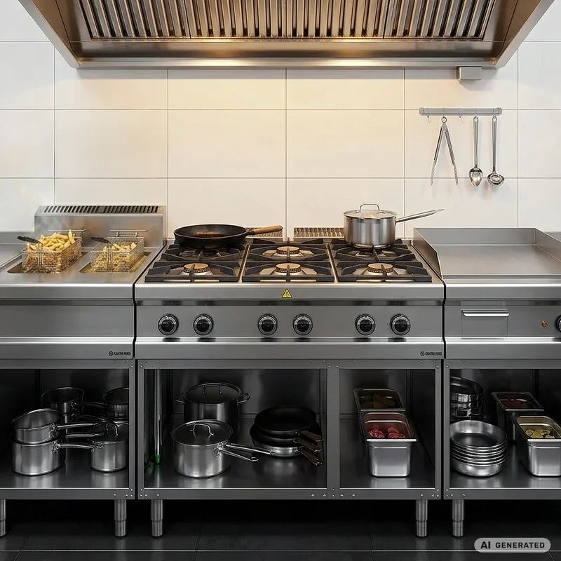 Gasherd Serie 700 - 110/70 - 6 Kochstellen - 42 kW