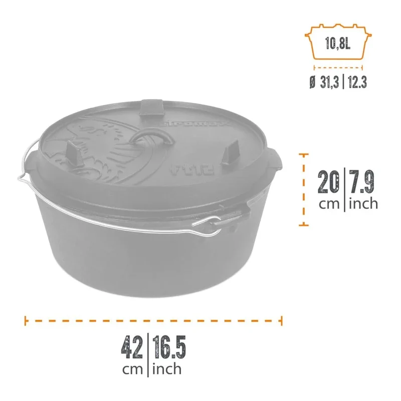 Petromax Dutch Oven ft12-t, ohne Füße
