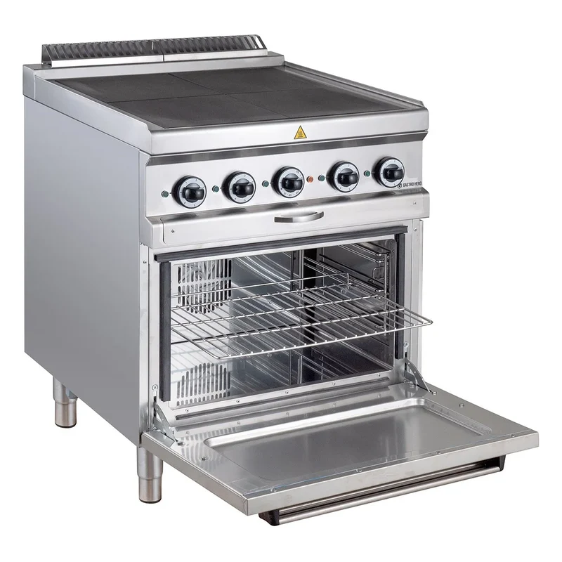 Elektroherd Serie 700 - 70/70 mit Elektrobackofen, Umluft - 4 quadratische, abgesenkte Kochfelder - 12,6 kW