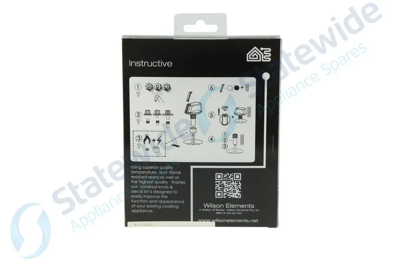 Universal Cooktop Knob White 30mm SKIRT (Pack 4)