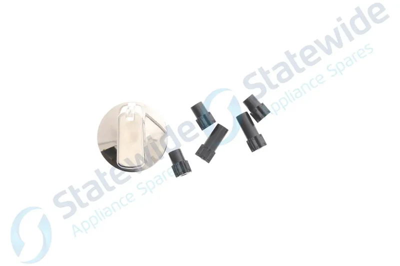 Universal Cooktop/Oven Knob CHROME 55mm SKIRT (EACH)