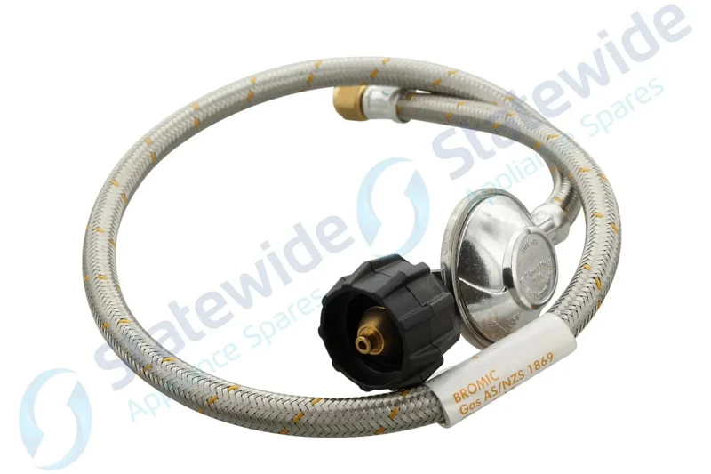 BEEFEATER BBQ REGULATOR BRAIDED Hose 3/8 900mm SS-LPG