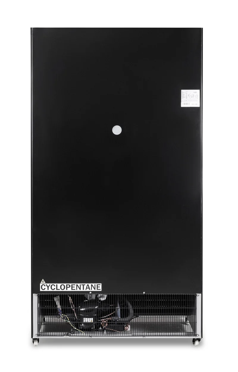 Combisteel Kühlschrank mit Schiebeglastüren BEZ-780 Sl Schwarz