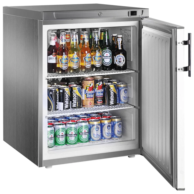 Mastro Unterbaukühlschrank in Edelstahl, 200 Liter, 0°/+8°C