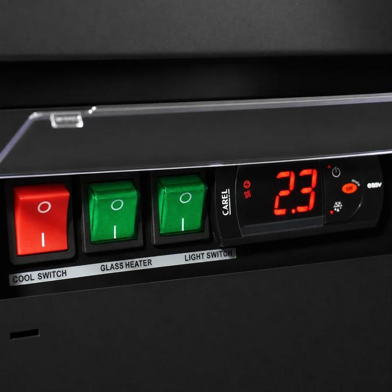 Combisteel Kühlschrank 1 Glastür Schwarz JDE-600R Bl