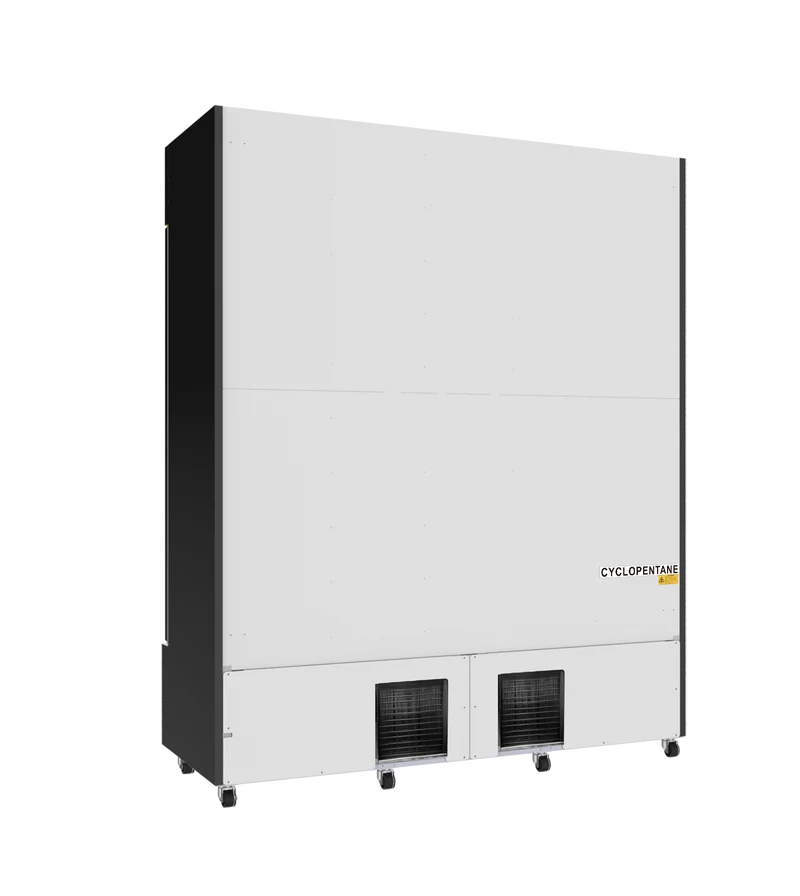 Combisteel Kühlschrank 3 Glastüren Schwarz FCU-1200 Bl