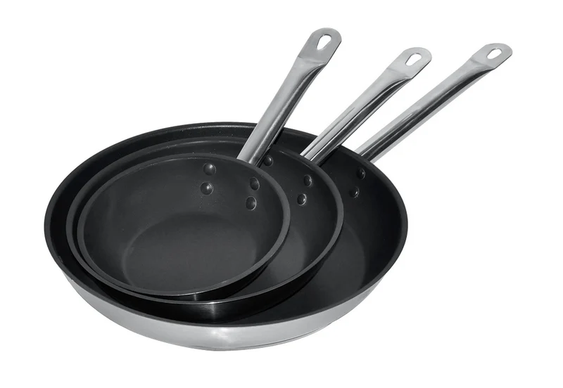 Combisteel Bratpfanne Edelstahl Teflon Beschichtet ø24 2,3L