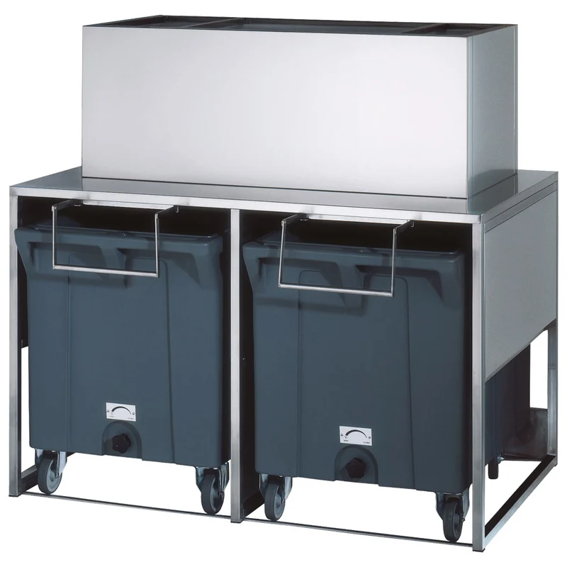 Mastro Eiswürfelbehälter mit 2 Wagen für BAC0007, Kapazität 50 kg + 2x 108 kg