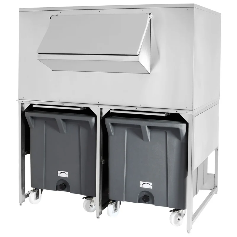 Mastro Eiswürfelbehälter mit 2 Wagen für BAC0008, Kapazität 300 kg + 2x 108 kg