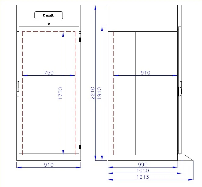 Combisteel Roll-in Kühlschrank Edelstahl Mono Block 700 Ltr