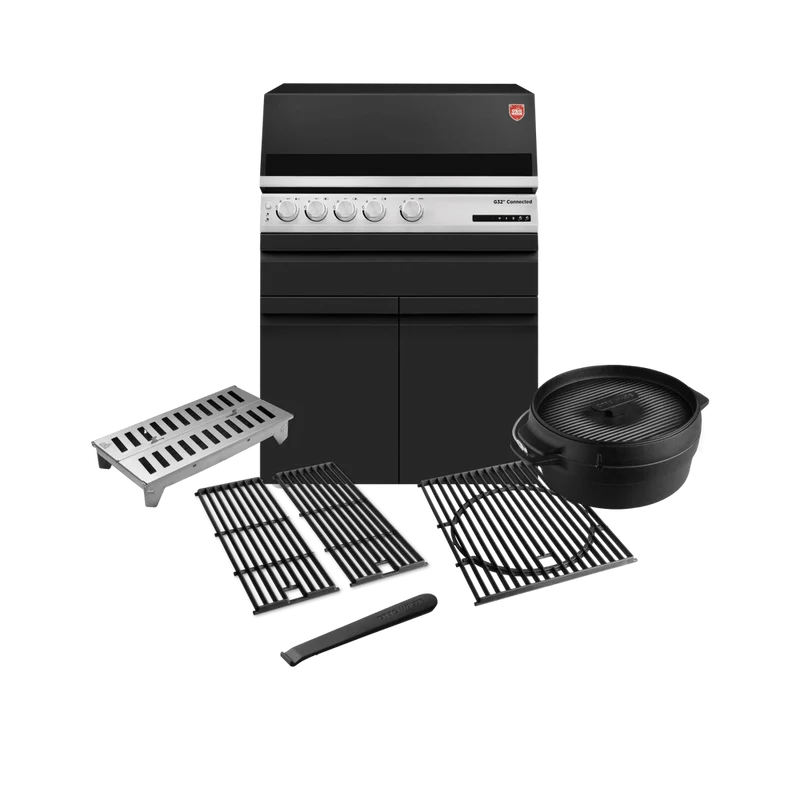 Otto Wilde „Slow Griller“-Set mit Gasgrill G32 Connected 2 Türen