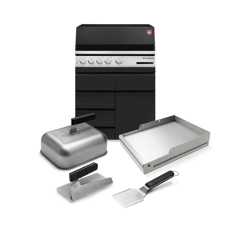 Otto Wilde „Burger Profi“-Set mit Gasgrill G32 Connected 3 Schubladen + 1 Tür