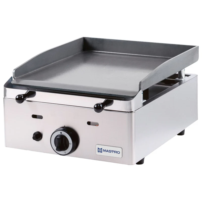 Mastro Gas-Grillplatte mit 1 Grillzone, Tischmodell, glatte Platte - LPG