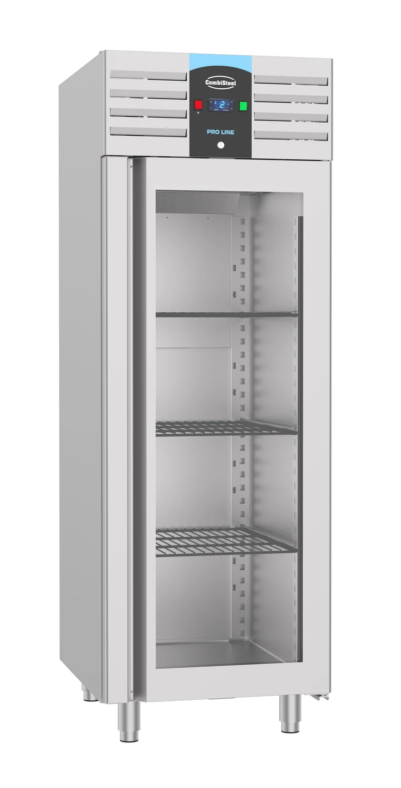 Combisteel Kühlschrank Edelstahl Glastür Mono Block 700 Ltr