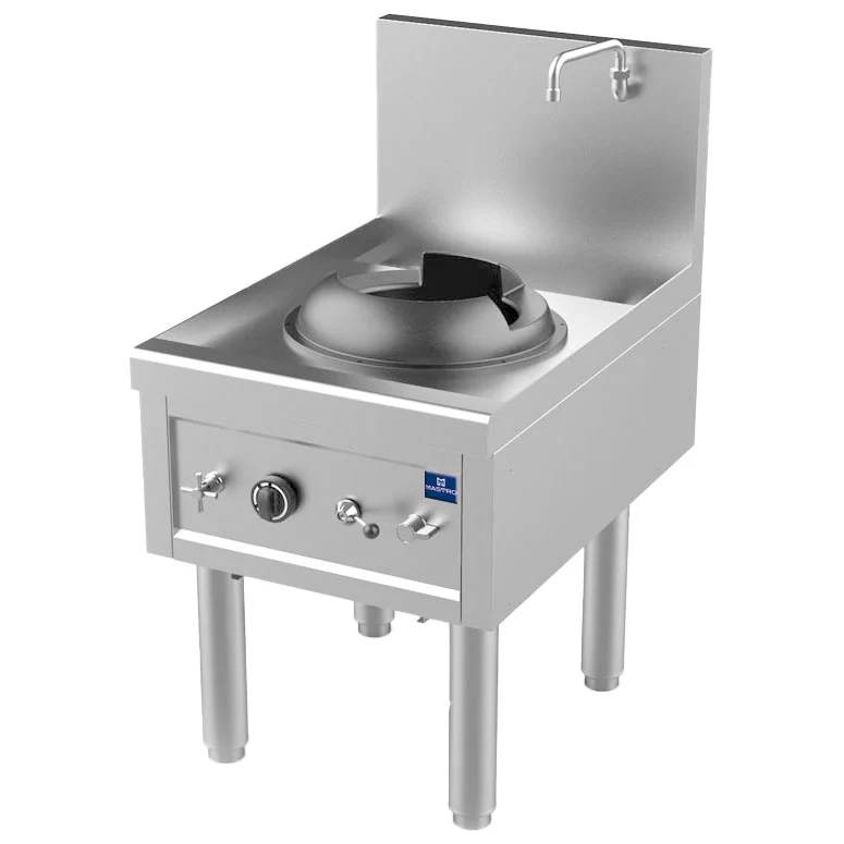 Mastro Gas-Wokkochfeld mit 1 Brenner 27,5 kW, 1 Wasserhahn