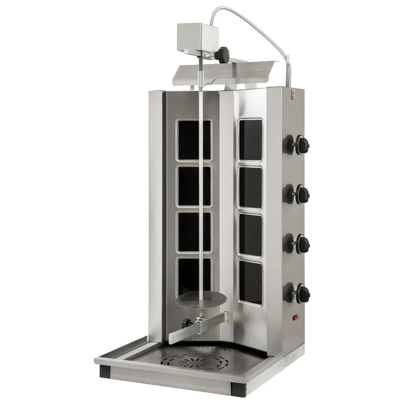 Mastro Glaskeramik-Dönergrill mit 4 Heizzonen, Motor oben, max. 40-55 kg