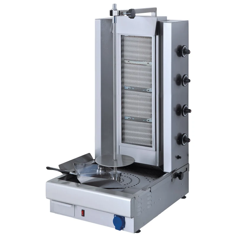 Mastro Gas-Dönergrill mit 4 Heizzonen, Motor unten, 70 kg