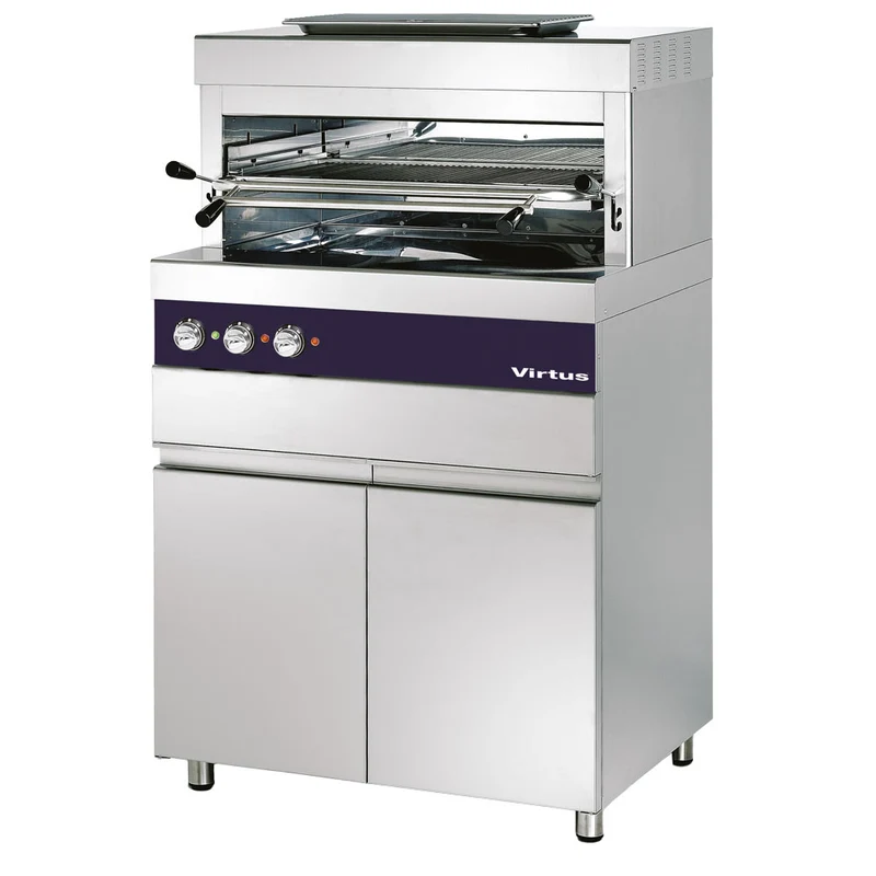 Virtus Elektrogrill bis 800°C mit Grillrost 770x470 mm auf geschlossenem Untergestell