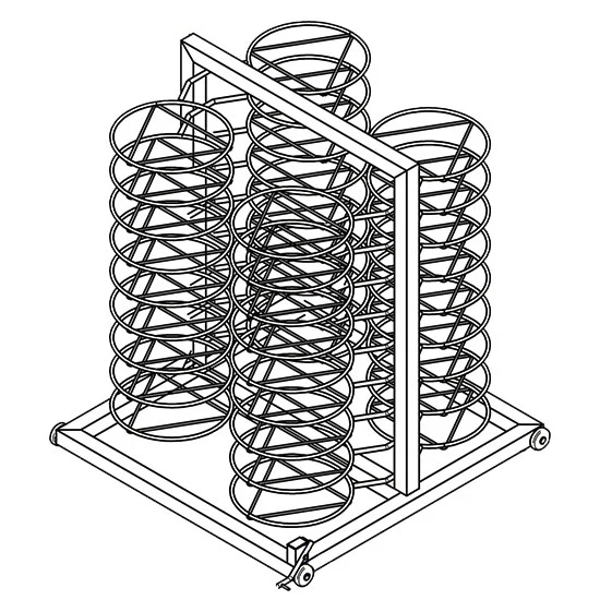 Virtus Tellerstapelstruktur für Wagen, 52x ø 310 mm
