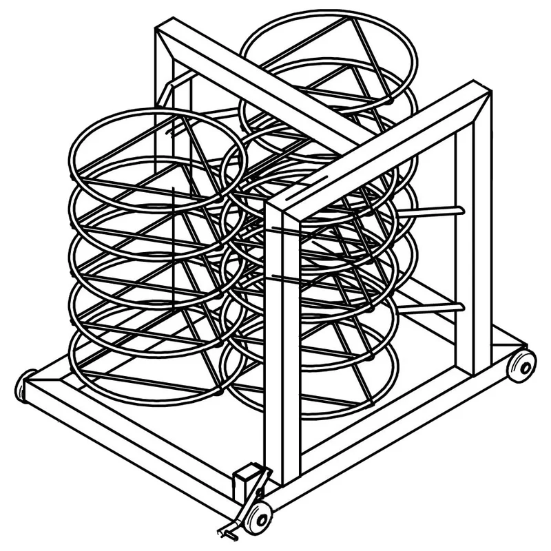 Virtus Tellerstapelstruktur für Wagen, 18x ø 310 mm