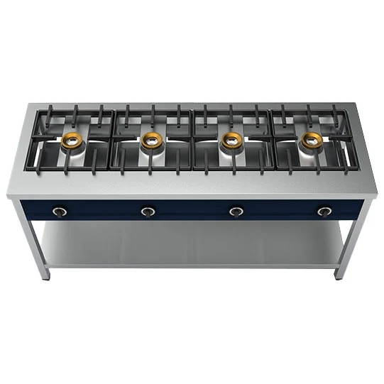 Mastro Pancake Gaskocher mit 4 Brennern je 8 kW
