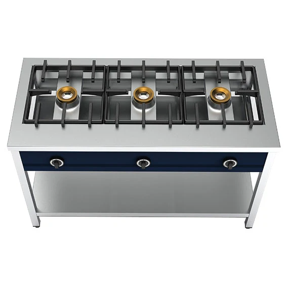 Mastro Pancake Gaskocher mit 3 Brennern je 8 kW