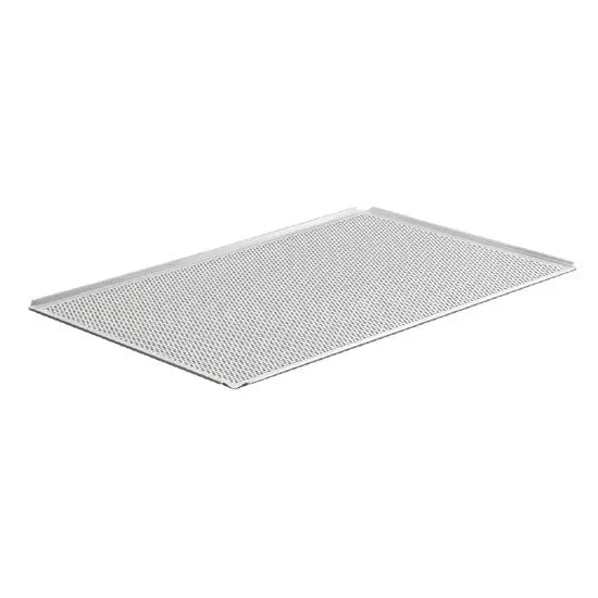Virtus Backblech aus Aluminium unbeschichtet, GN 2/3 - 4 Seiten 45°, gelocht