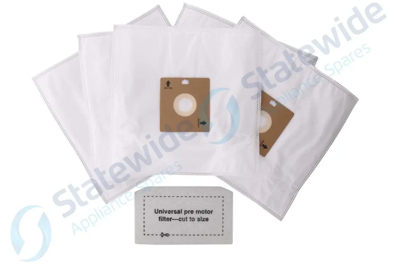 CLEANUP HOOVER ALLERGY/NILFISK BRAVO SYNTHETIC Vacuum BAGS (5 Pack)-Genuine