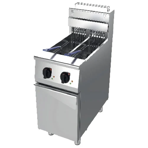 Mastro Elektro-Fritteuse 2x 12,5 Liter auf Unterbau mit Tür