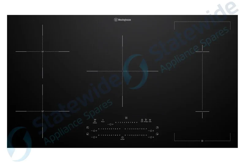 Westinghouse Cooktop (Glass ONLY) HOB (Black)-WHI955BD-Genuine