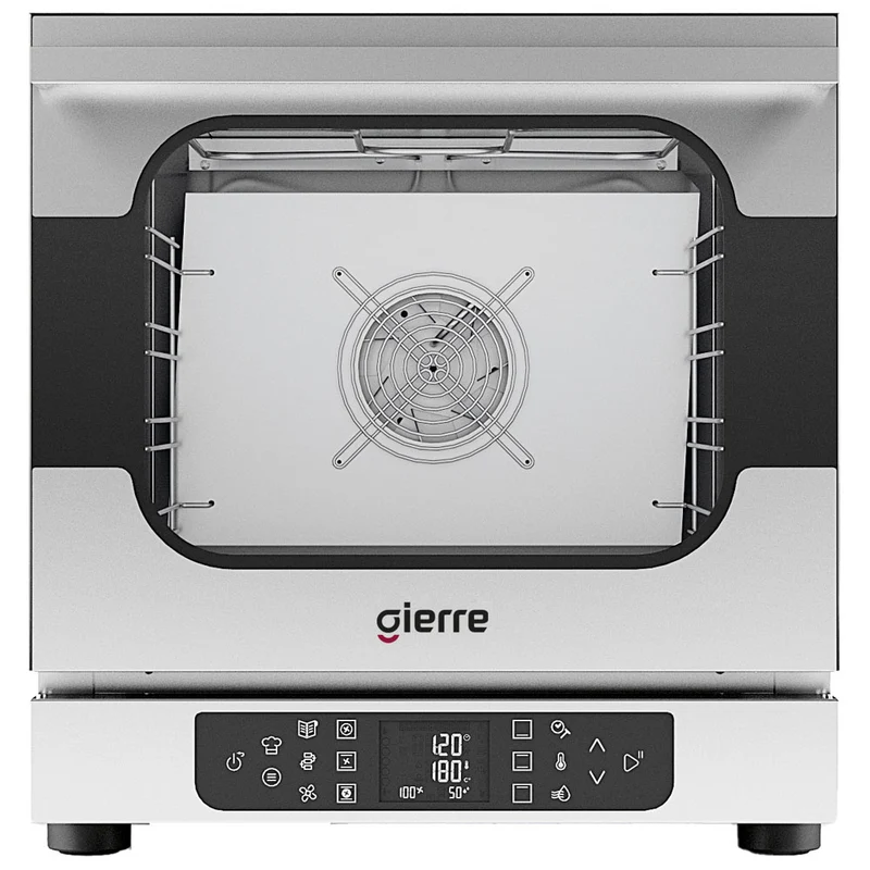 Gierre Elektro-Konvektionsofen mit Befeuchter, digitale Steuerung, 4x 432x342 mm