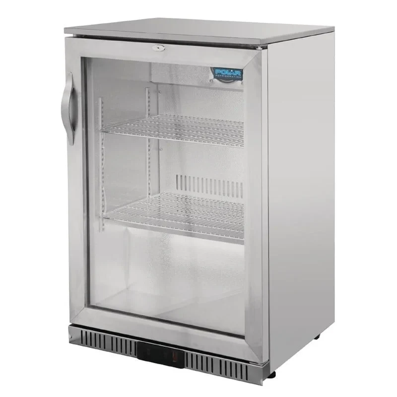 Polar Serie G Edelstahl Barkühlschrank mit Klapptür 138L