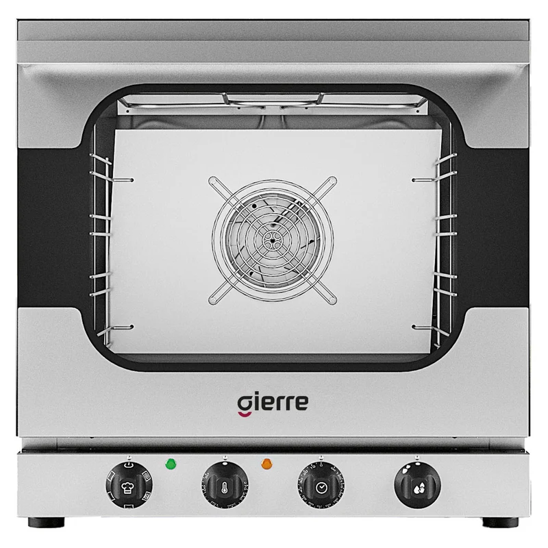 Gierre Elektro-Konvektionsofen mit Befeuchter, Multifunktion mit mechanischer Steuerung, 4x 432x342 mm