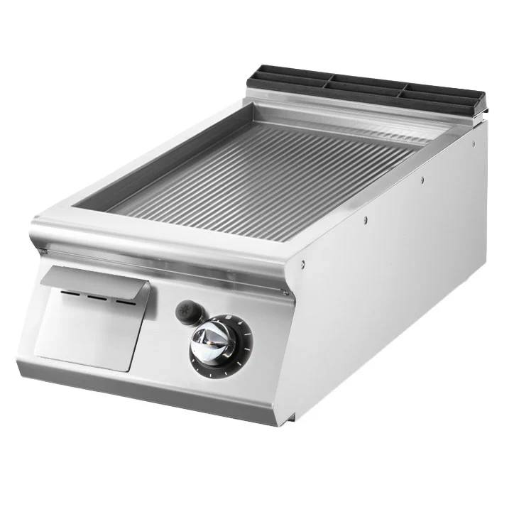 Virtus Gas-Grillplatte, Tischmodell, gerillte Platte