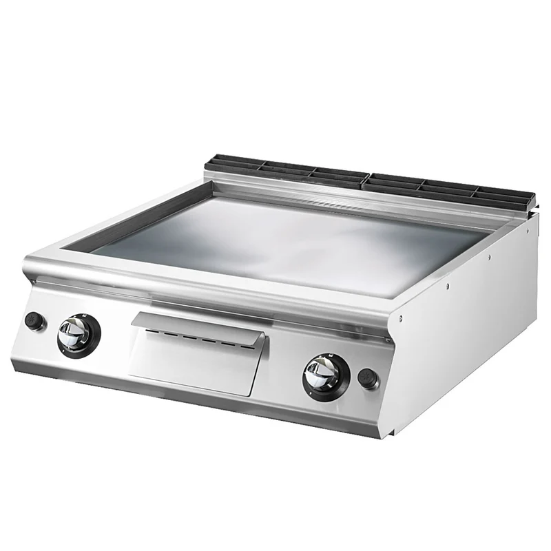Virtus Gas-Grillplatte, Tischmodell, glatte verchromte Platte