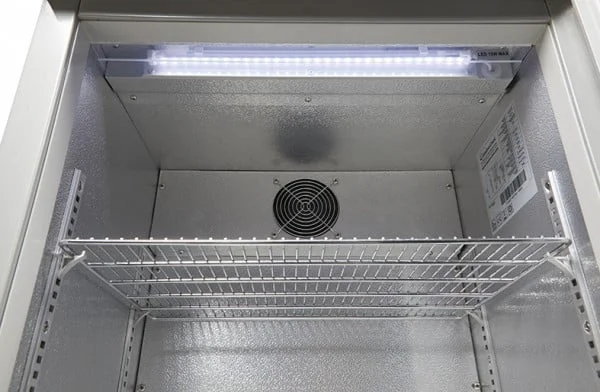 Gastro-Cool Barkühlschrank 128 Liter silber, LED, unterbaufähig