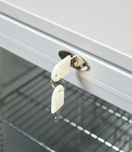 Gastro-Cool Barkühlschrank 128 Liter silber, LED, unterbaufähig