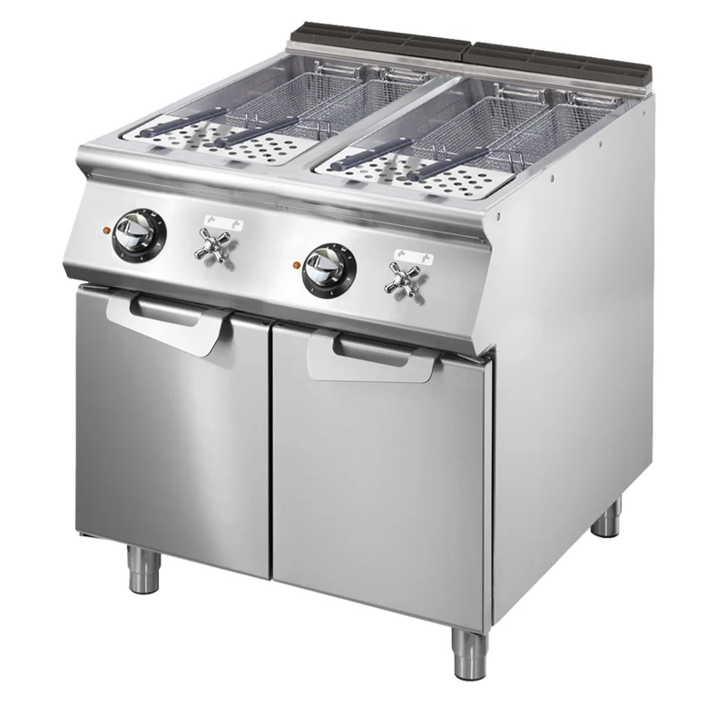 Virtus Elektro-Nudelkocher, 2 Becken GN 2/3, Kapazität 2x 26 Liter, feststehende Heizungen