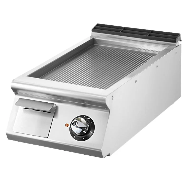 Virtus Elektro-Grillplatte, Tischmodell, gerillte Platte