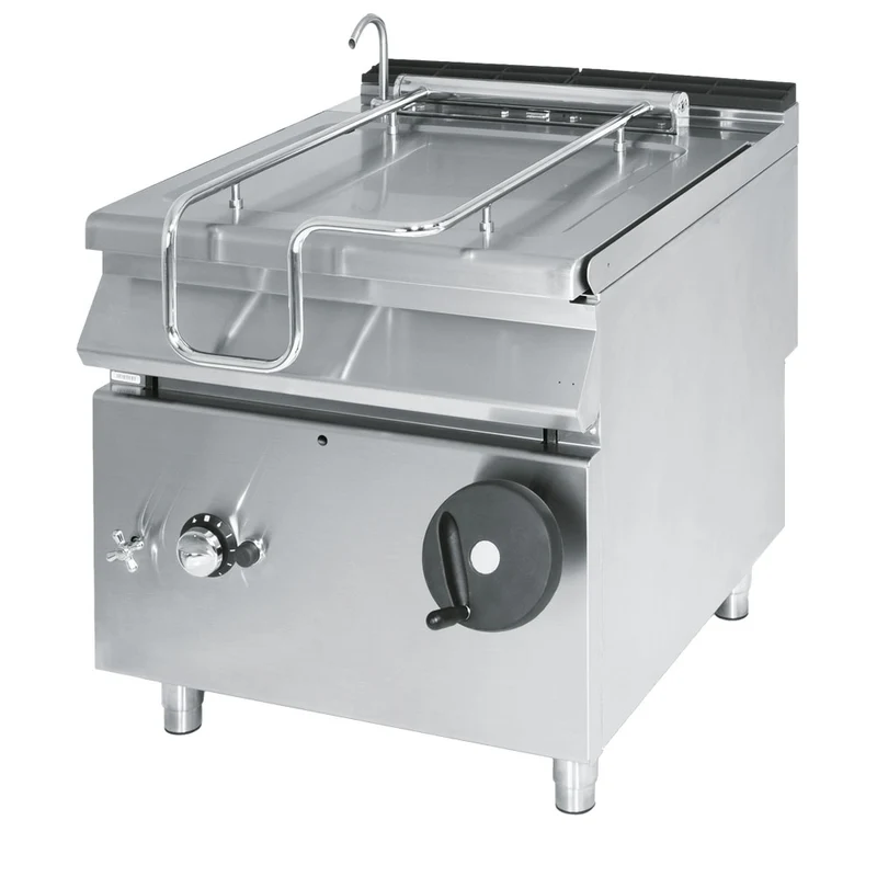 Virtus Gas-Kippbratpfanne, Kapazität 120 Liter, Edelstahl-Becken