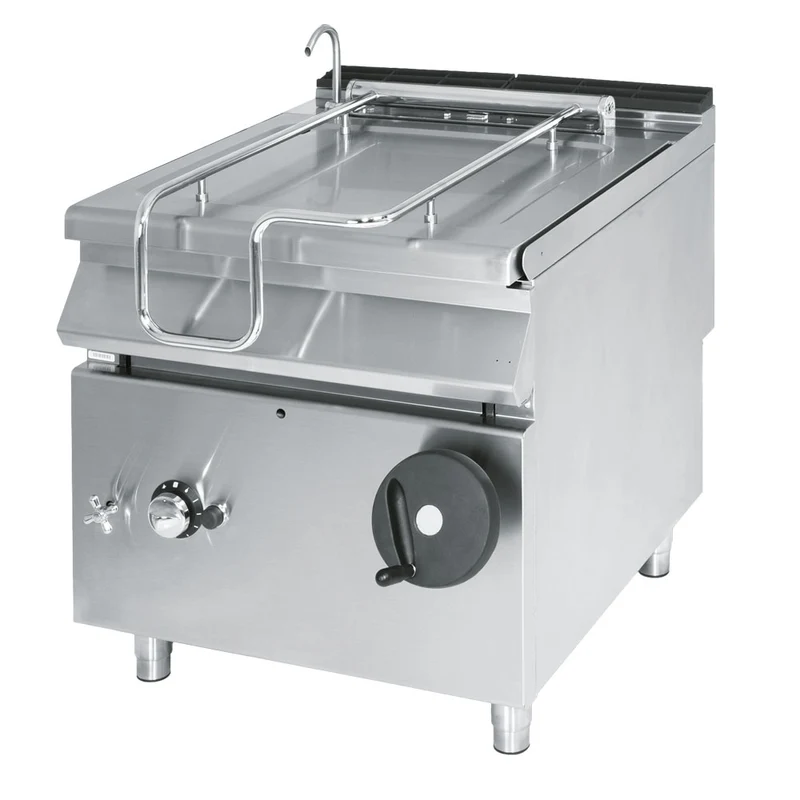 Virtus Gas-Kippbratpfanne, Kapazität 80 Liter, Edelstahl-Becken