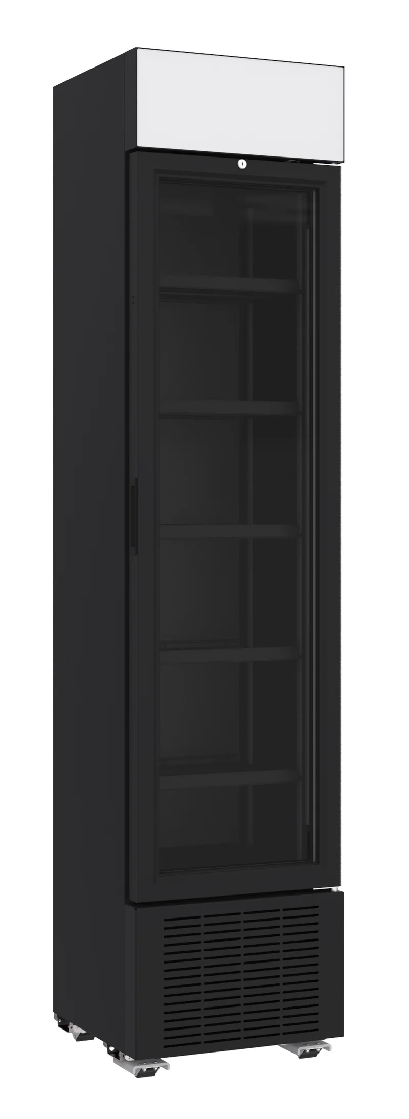 Combisteel Kühlschrank 1 Glastür Schwarz 232L *transport auf Anfrage*