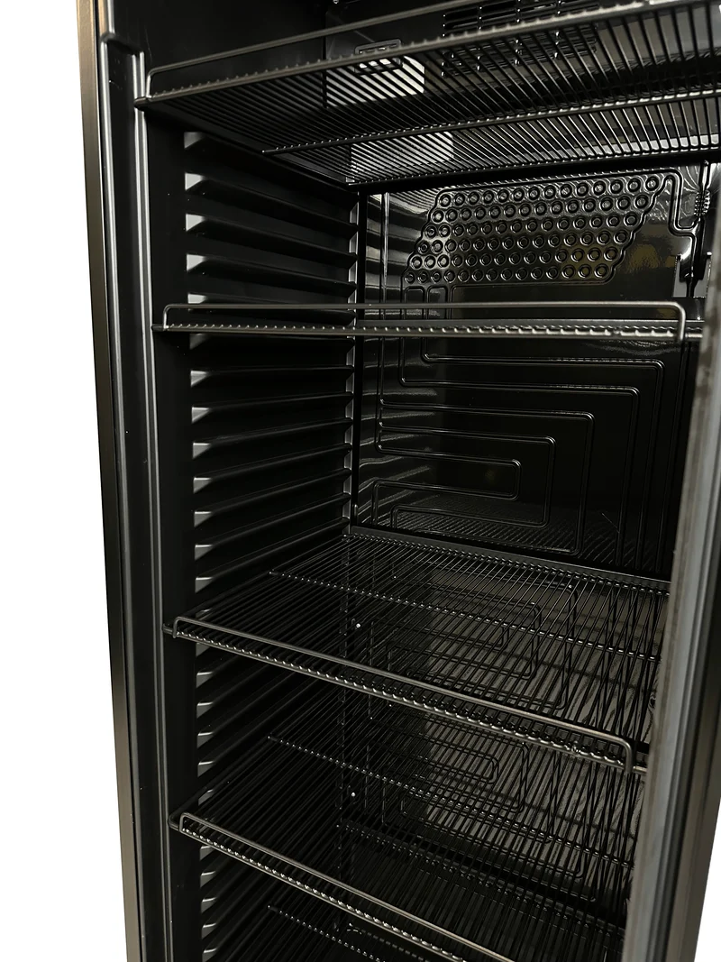 Combisteel Kühlschrank 1 Glastür Schwarz, 595 x 620 x 2000 mm