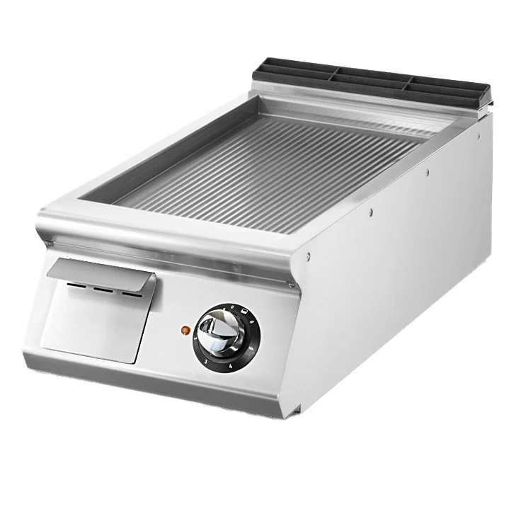 Virtus Elektro-Grillplatte, Tischmodell, gerillte Platte